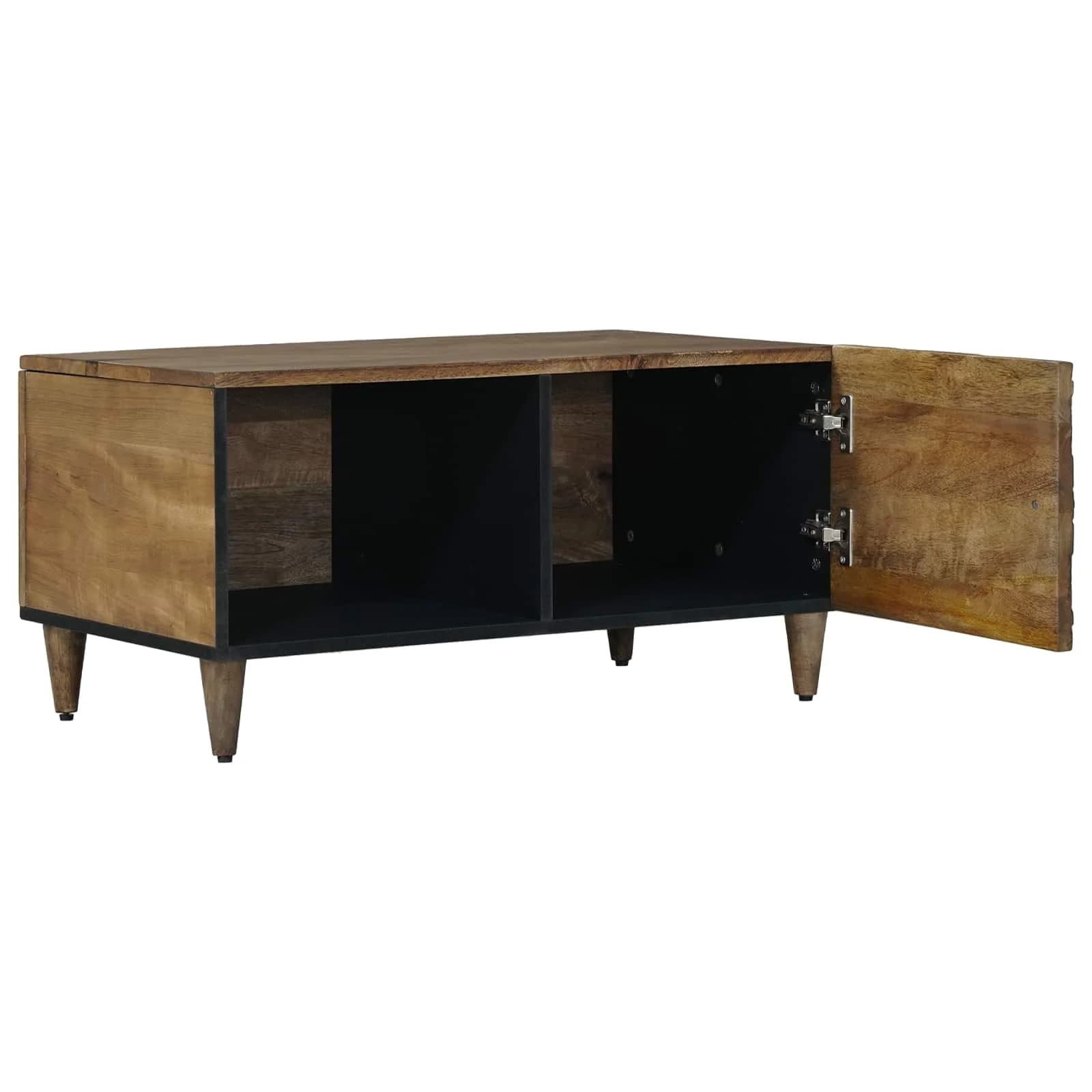 Klubska miza Rjava 80 x 50 x 40 cm Masiven les manga - slika 2