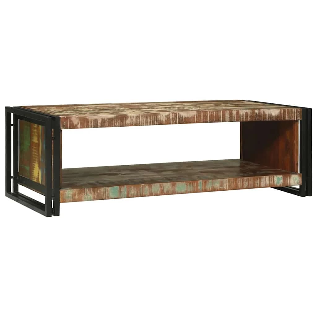Klubska miza večbarvno 120 x 50 x 38 cm Trdna obnovljena les