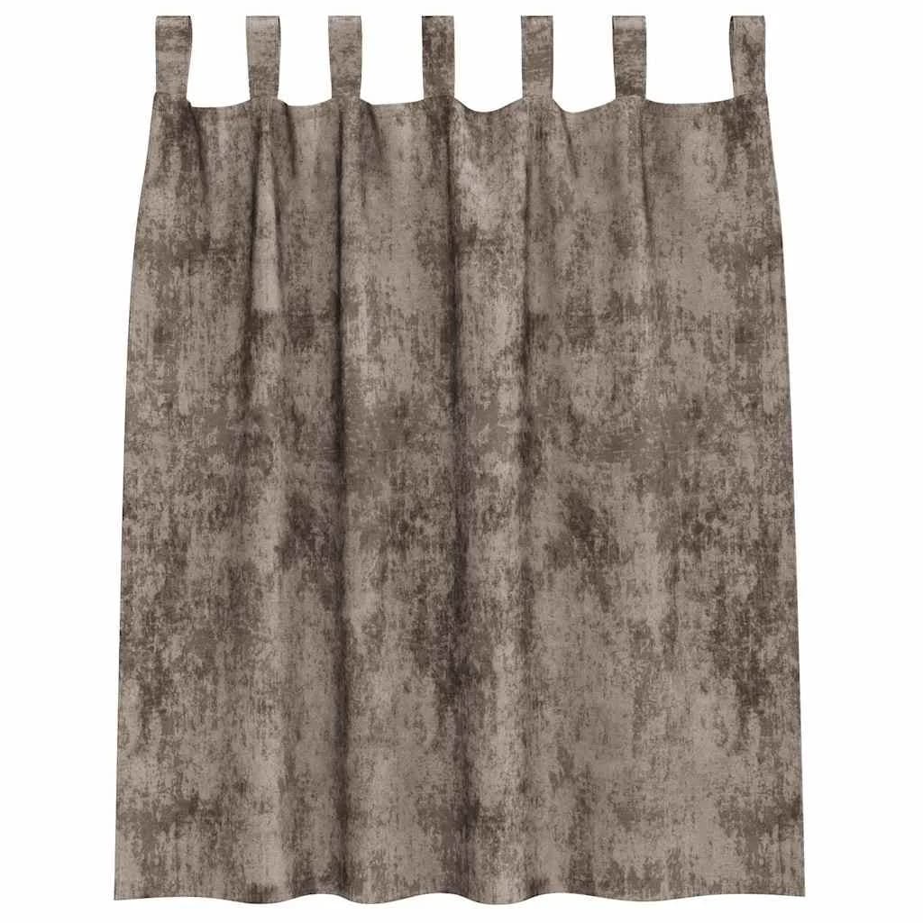 Velvete zavese 2 kos Kapučino 140 x 140 cm Žamet - slika 4