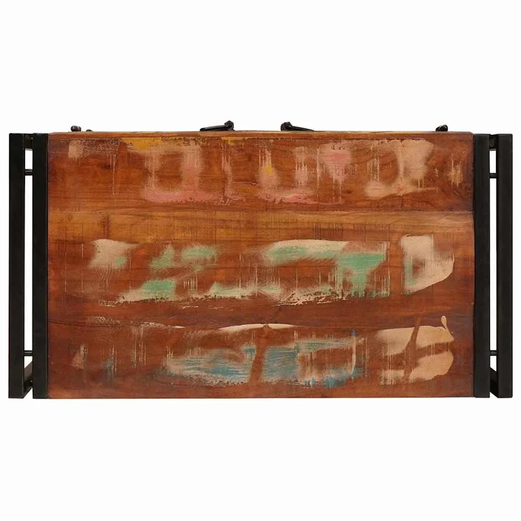 Nočna omarica večbarvno 66 x 35 x 76 cm trden predelan les - slika 8