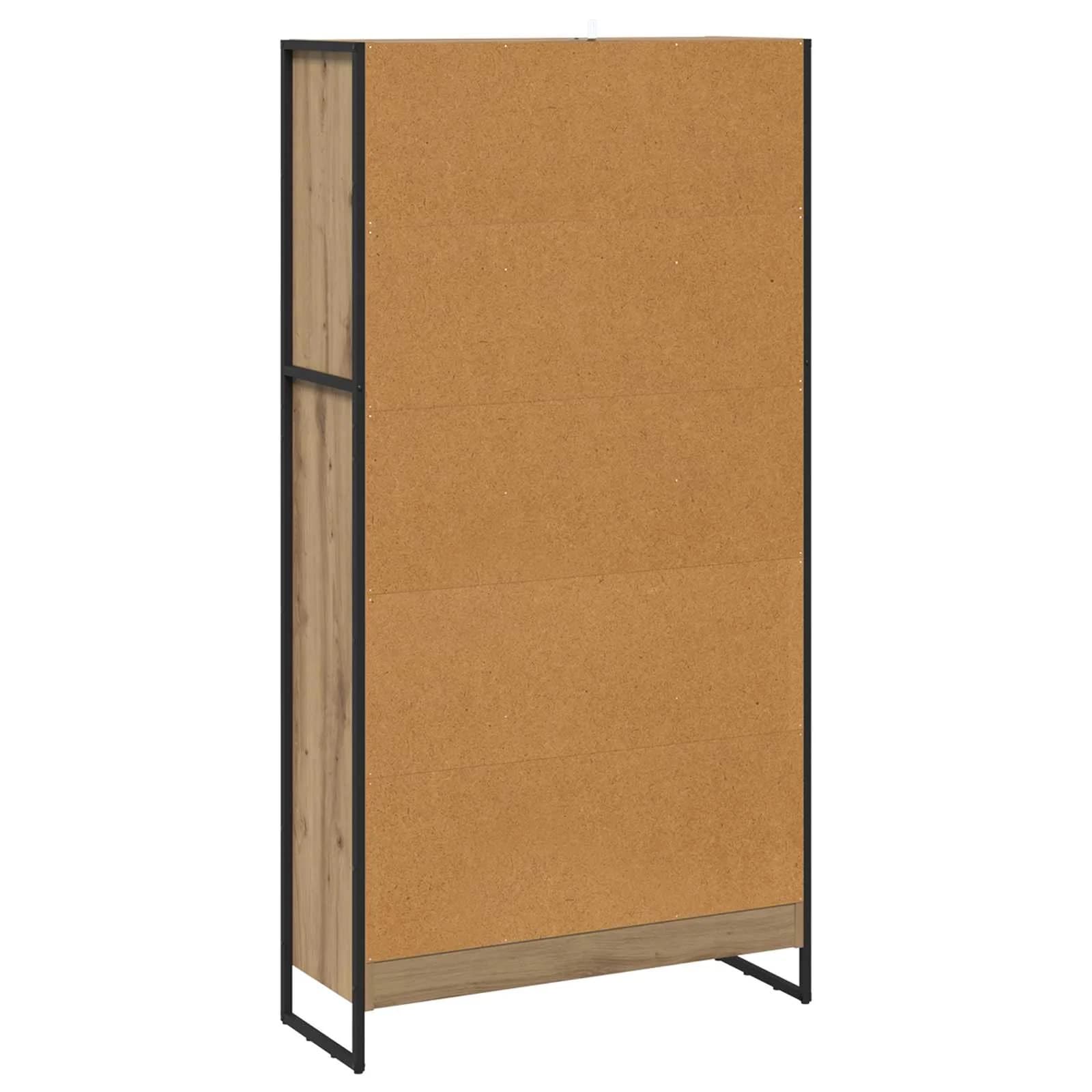 Knjigovni omar 80 x 30 x 155 cm Inženirski les Oreh - slika 7