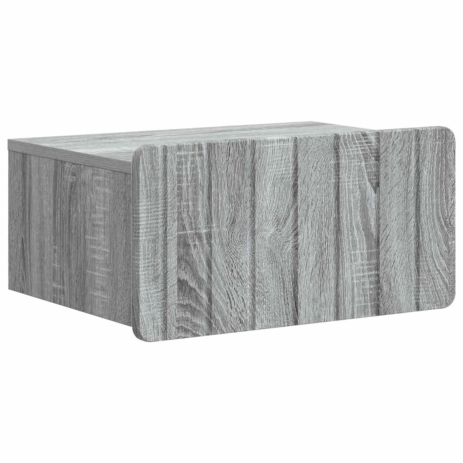 Stenski nočni omarici 2 kos Siva Sonoma 49 x 34,5 x 24 cm - slika 5