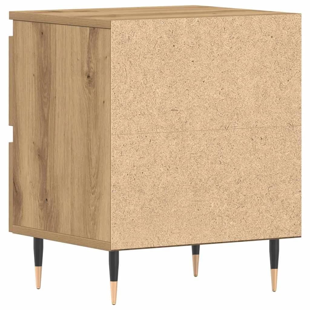 Nočna omarica 2 kos Umetni hrast 40 x 35 x 50 cm Inženirski les - slika 8