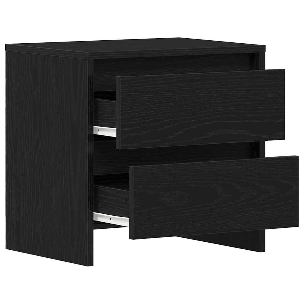 Nočna omarica 2 kos Črna Orehovina 45 x 34 x 44,5 cm - slika 5