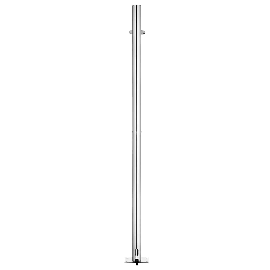 Vrtni tuš z rjavim podstavkom 220 cm nerjaveče jeklo - slika 6