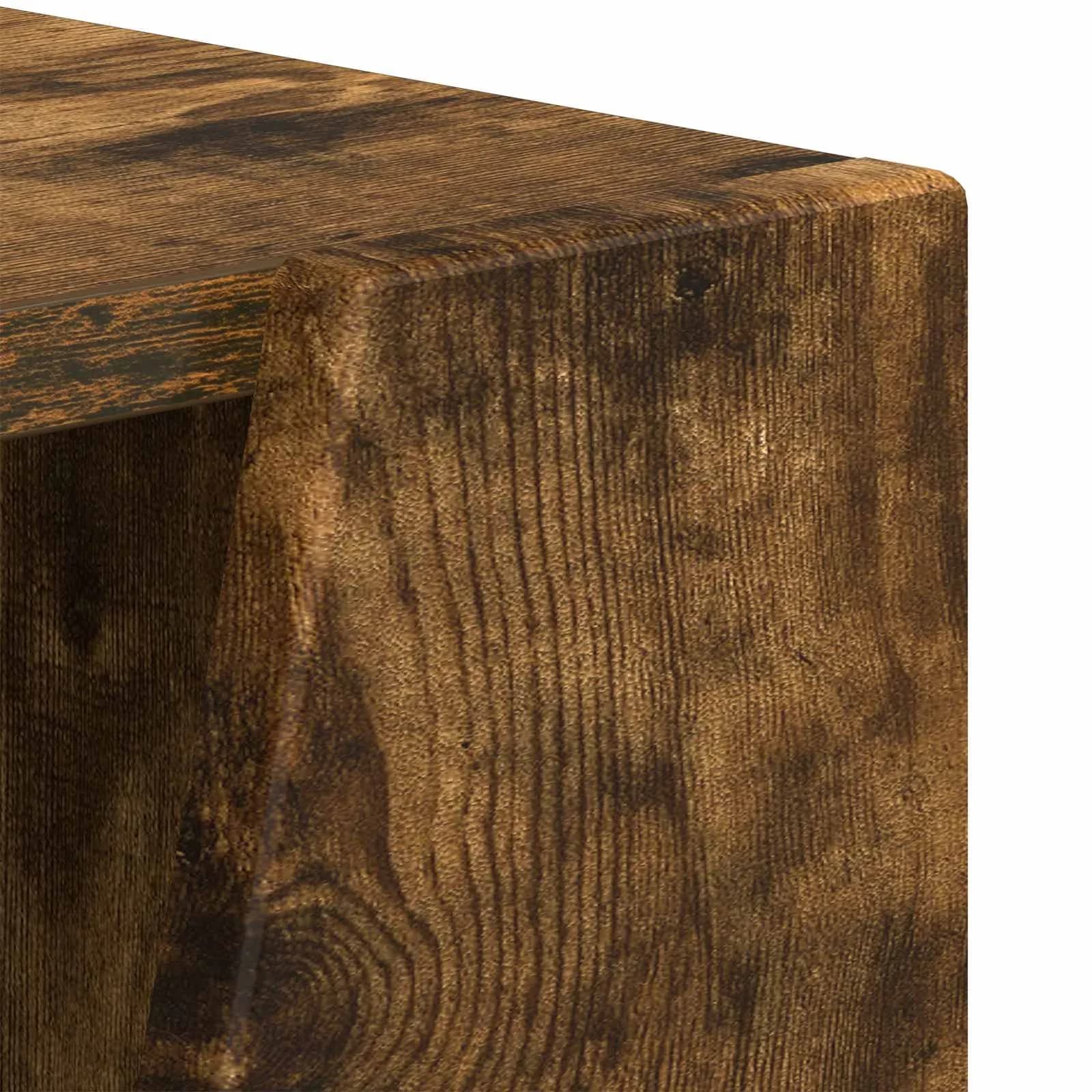 Stranski polic 33 x 32 x 100,5 cm Inženirski les Dimljeni oreh - slika 8