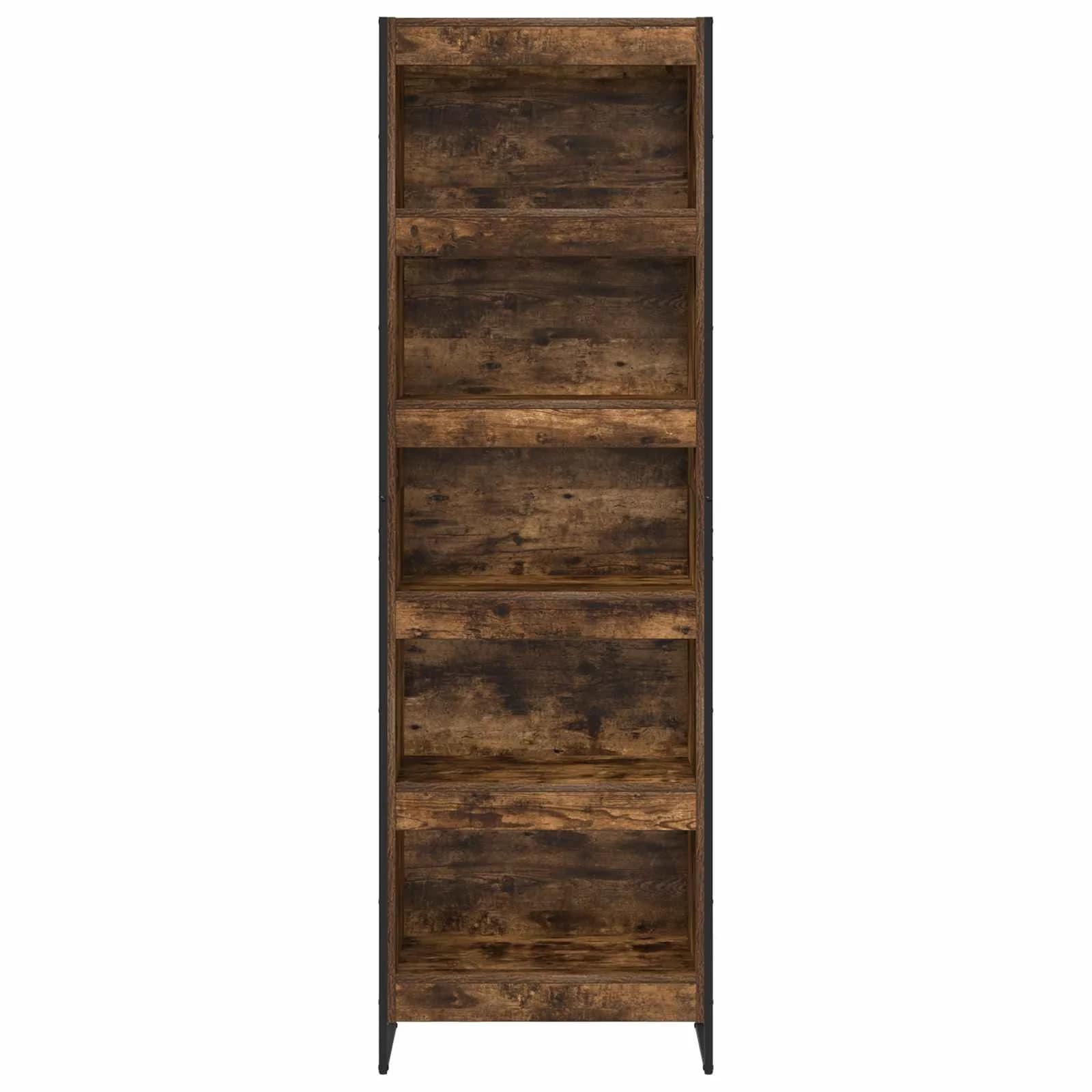 Knjigovni omar 60 x 30 x 189,5 cm Inženirski les Dimni hrast - slika 5
