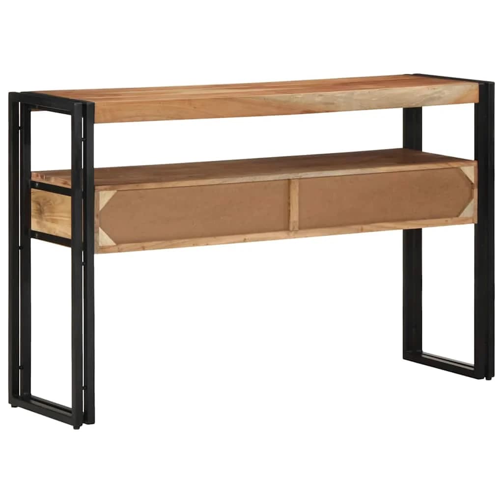 Konzolna miza Rjava 120 x 33 x 75 cm Masiven les akacije - slika 7
