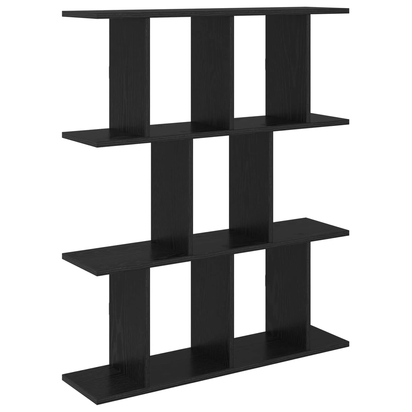 Stenska polica Črni hrast 102 x 20 x 96 cm Inženirski les - slika 2