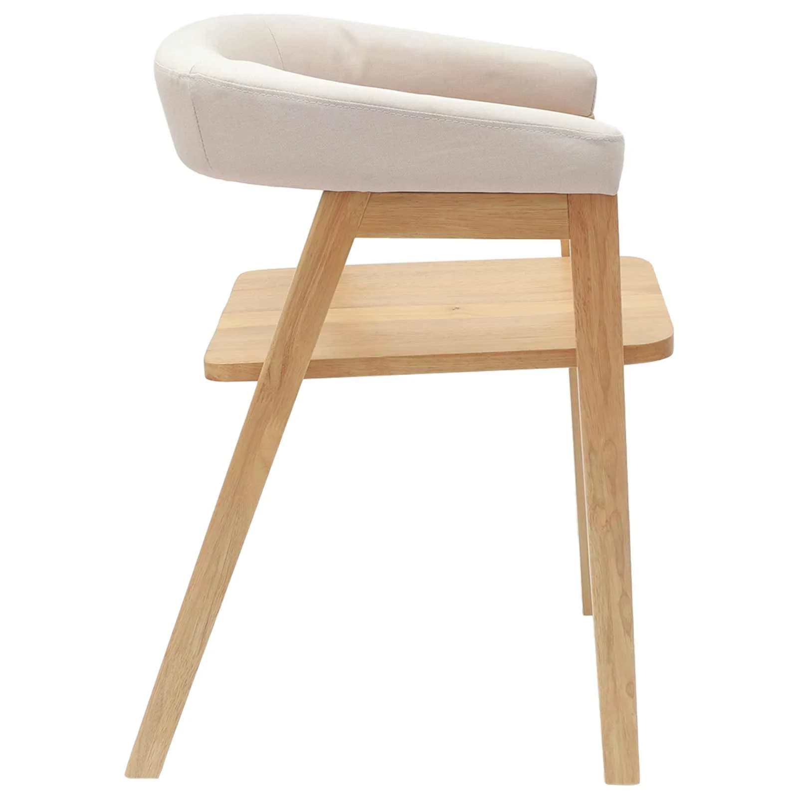 Jedilni stoli 2 kos Masivno gumovo les Naravna 54 x 57 x 73 cm - slika 6