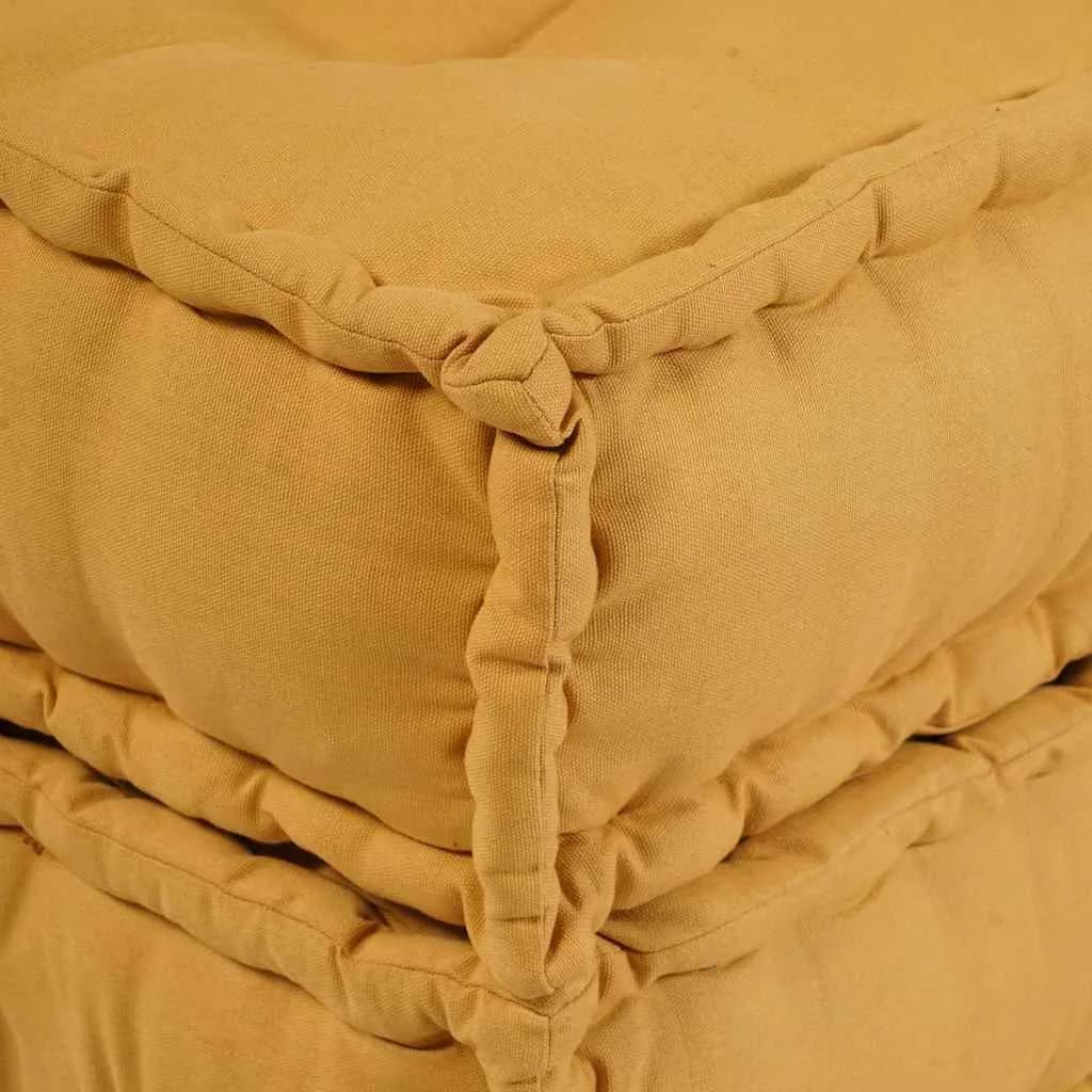 Modularna sedežna enota 2 kos Blago Rumena 140 x 70 x 56 cm - slika 9