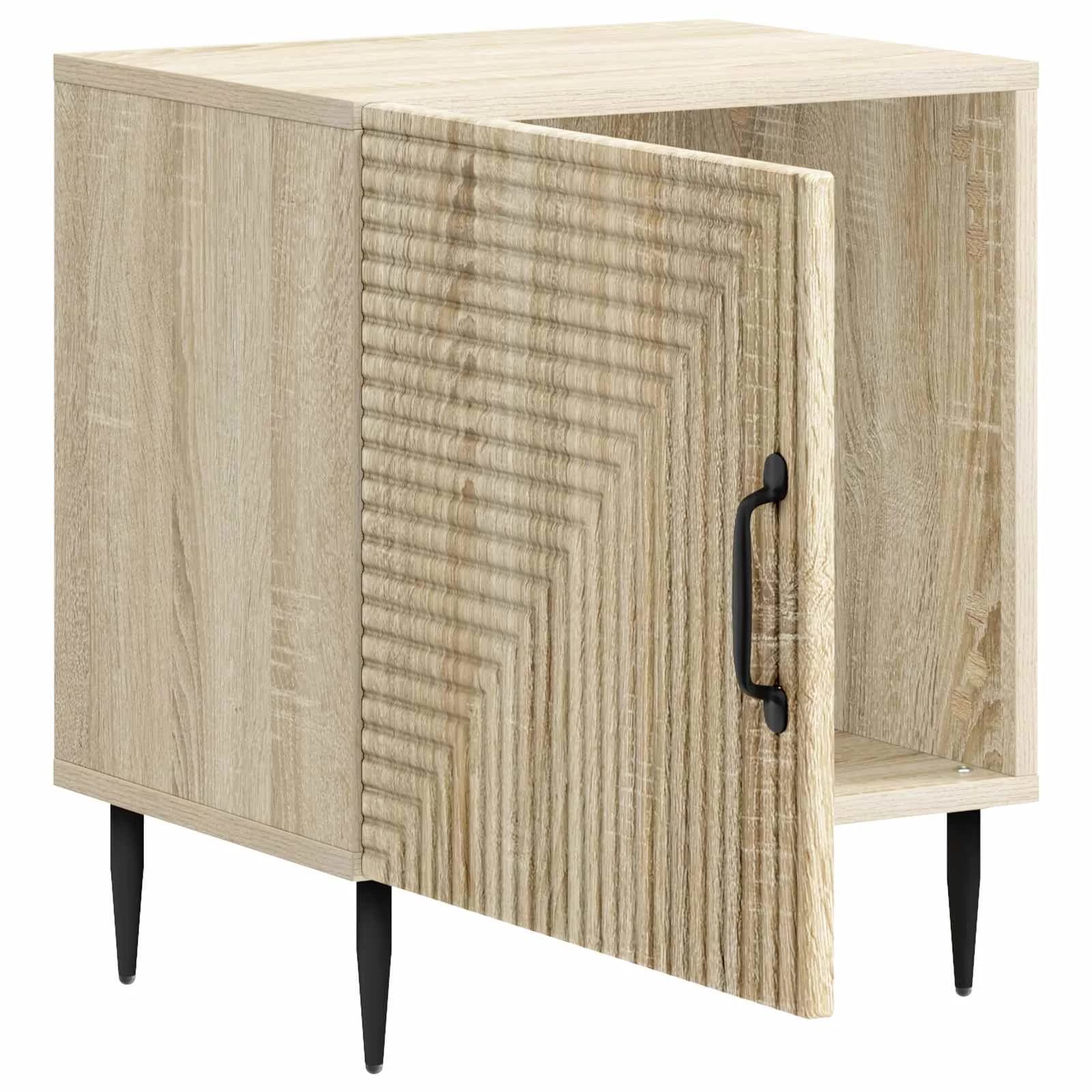 Nočna omarica Sonoma hrast 43 x 34,5 x 50 cm Inženirski les - slika 4