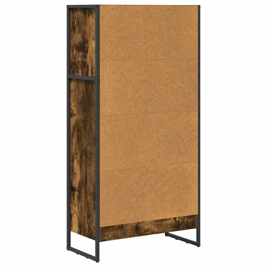Knjigovni omar 60 x 30 x 121 cm Inženirski les Dimni hrast - slika 7