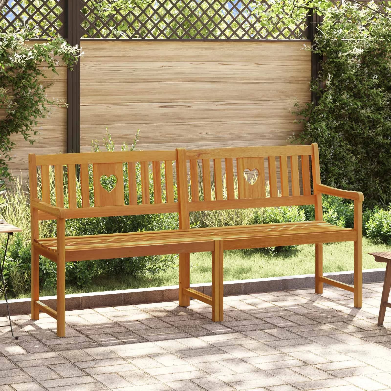 Zunanja klop Naravna 180 x 55,5 x 90 cm Masiven les akacije