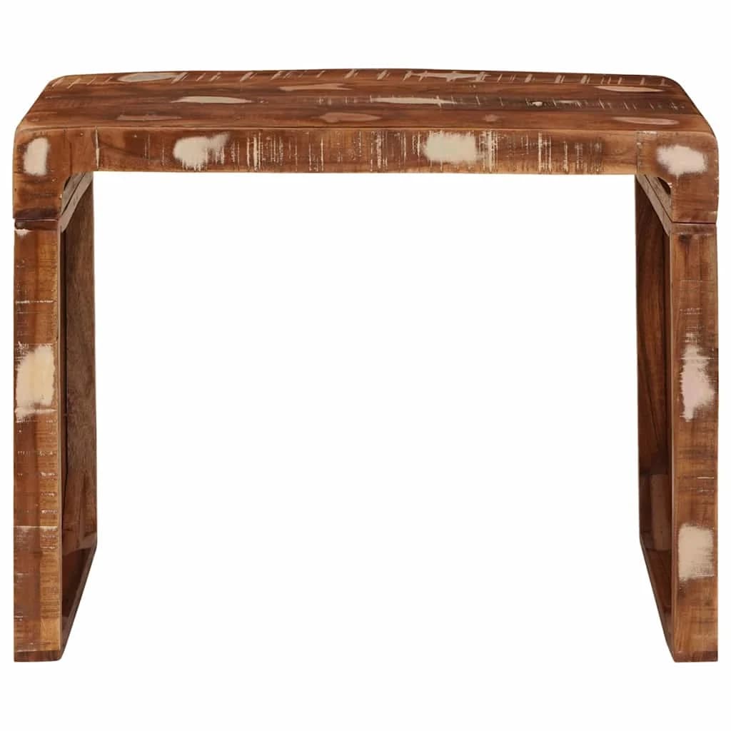 Stranska miza Rjava 60 x 35 x 46 cm Trdna obnovljena les - slika 4