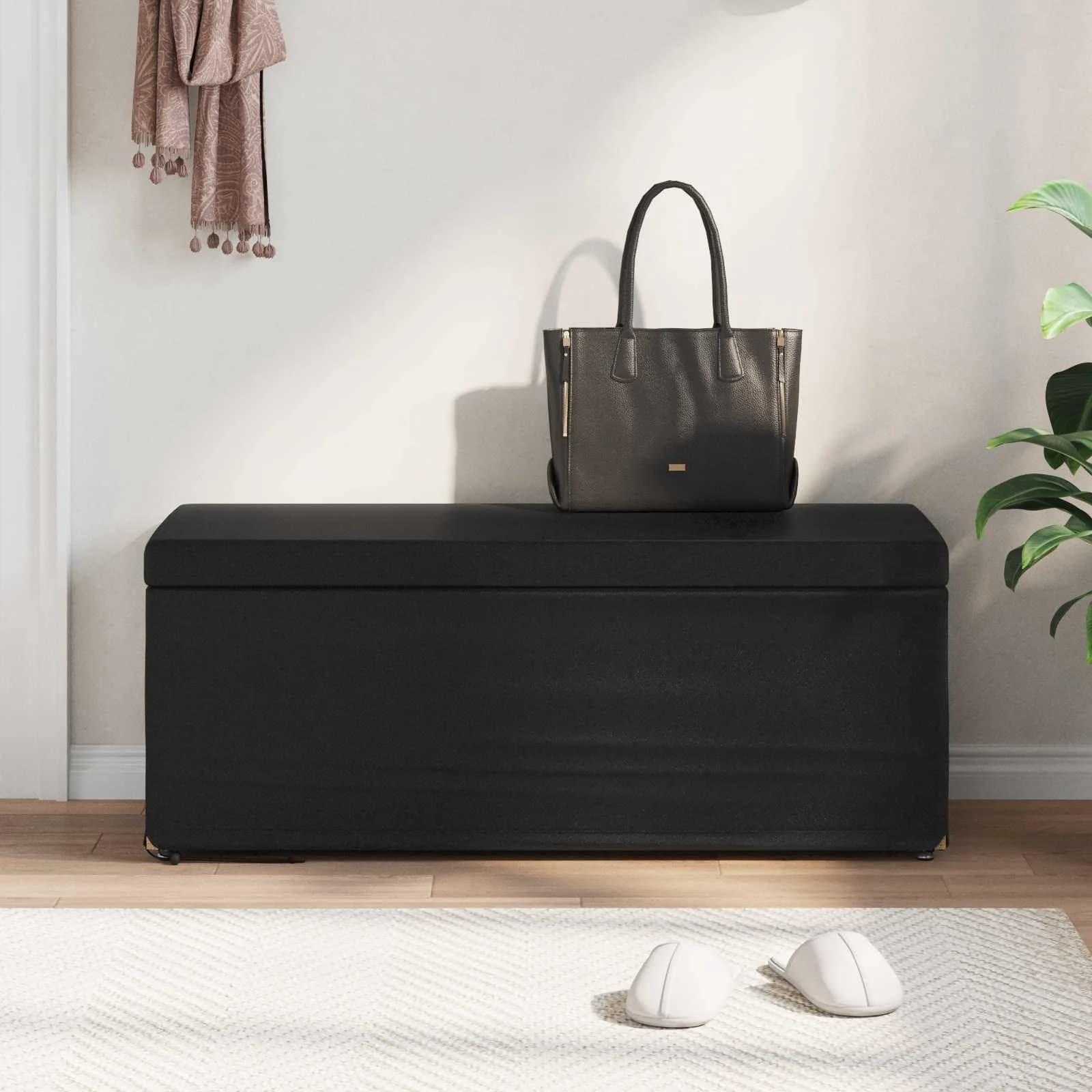 Stolica Črna 101 x 41 x 40 cm Umetno Usnje in Umetno Leseno - slika 3
