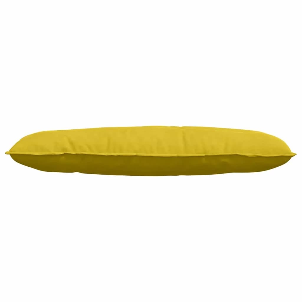 Poglavni vzglavnik Rumena 120 x 50 cm Žametna tkanina - slika 5