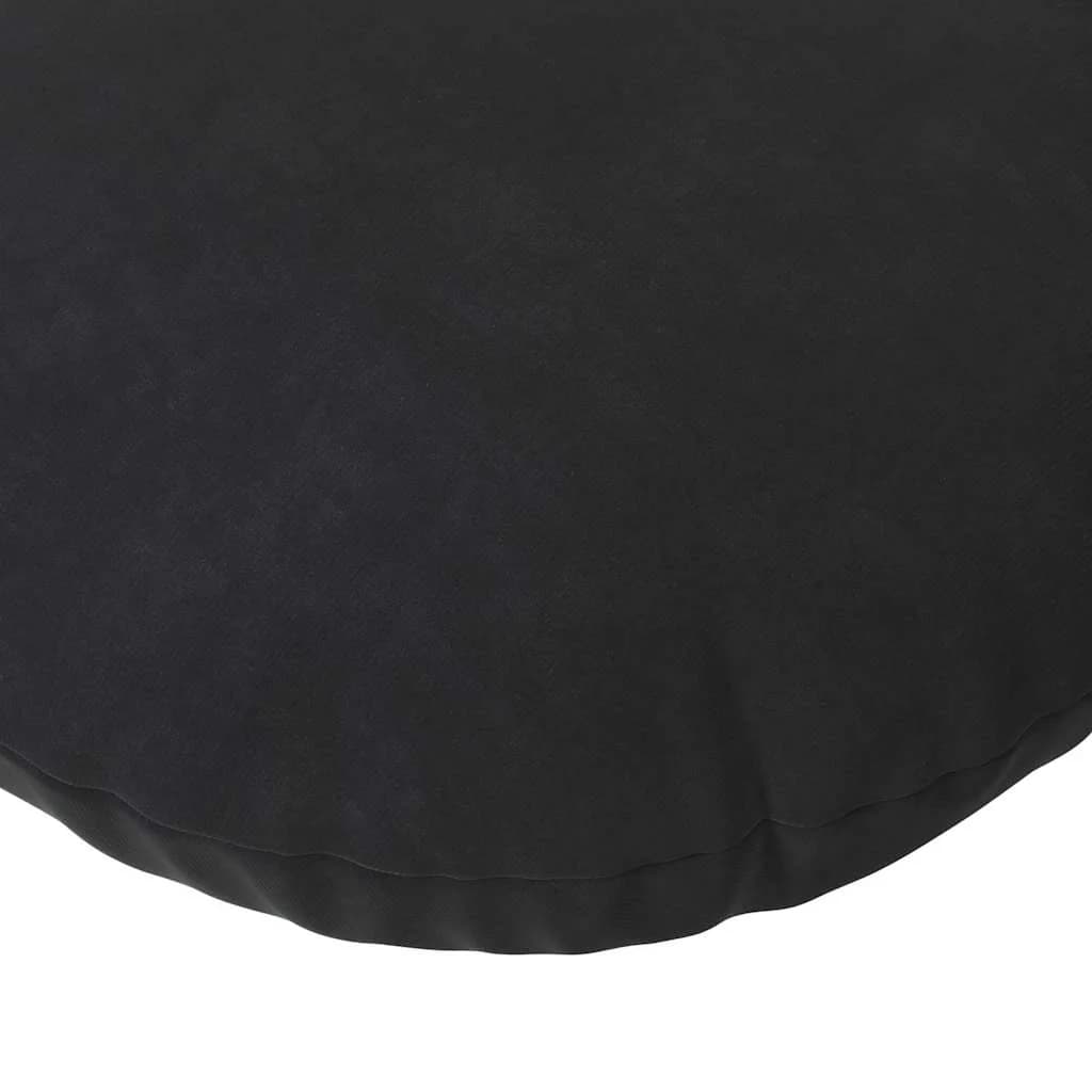 Sedežne blazine 2 kos Žamet Črna Ø 80 x 29 cm - slika 7