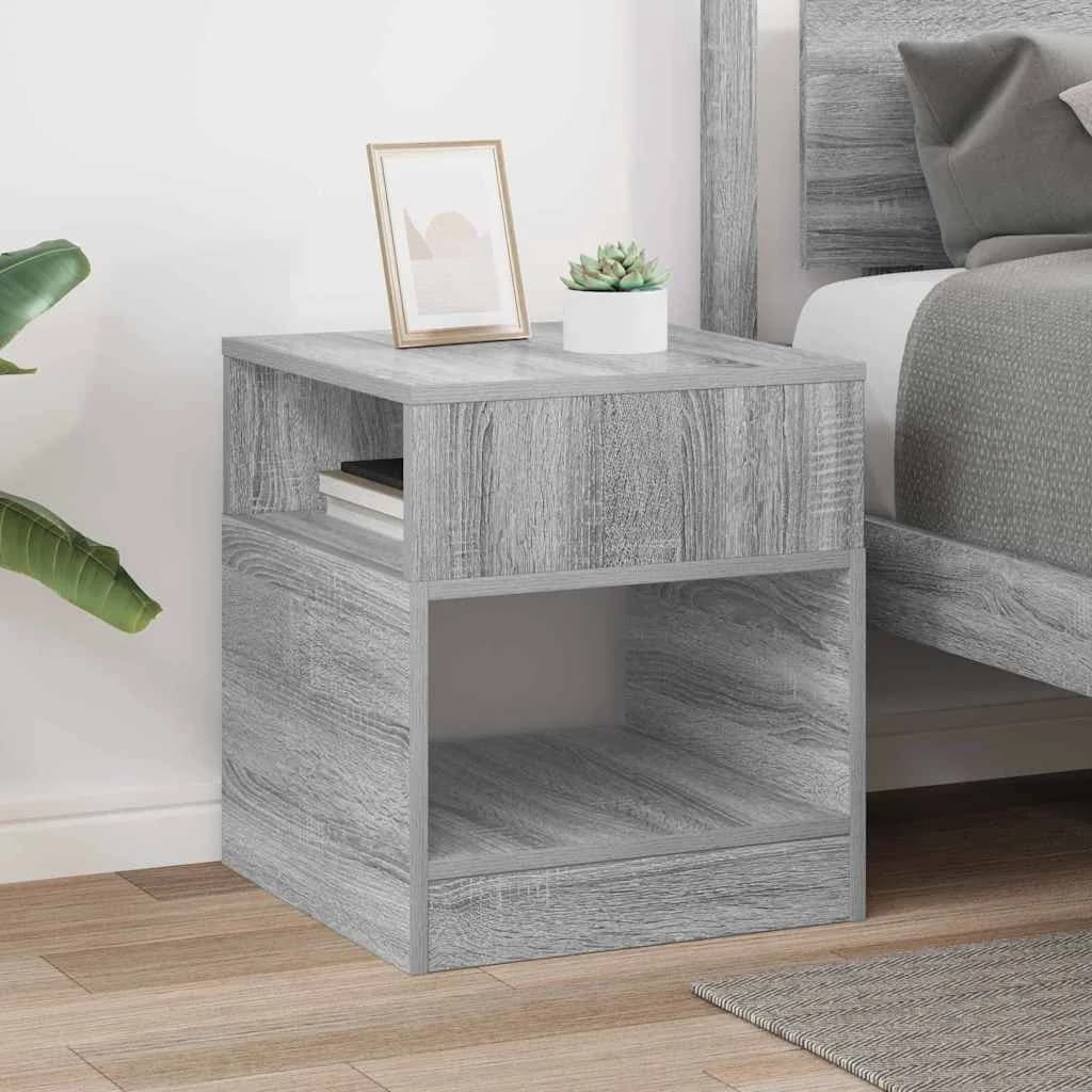 Stranska miza Siva Sonoma 40,5 x 40 x 45 cm Inženirski les - slika 4
