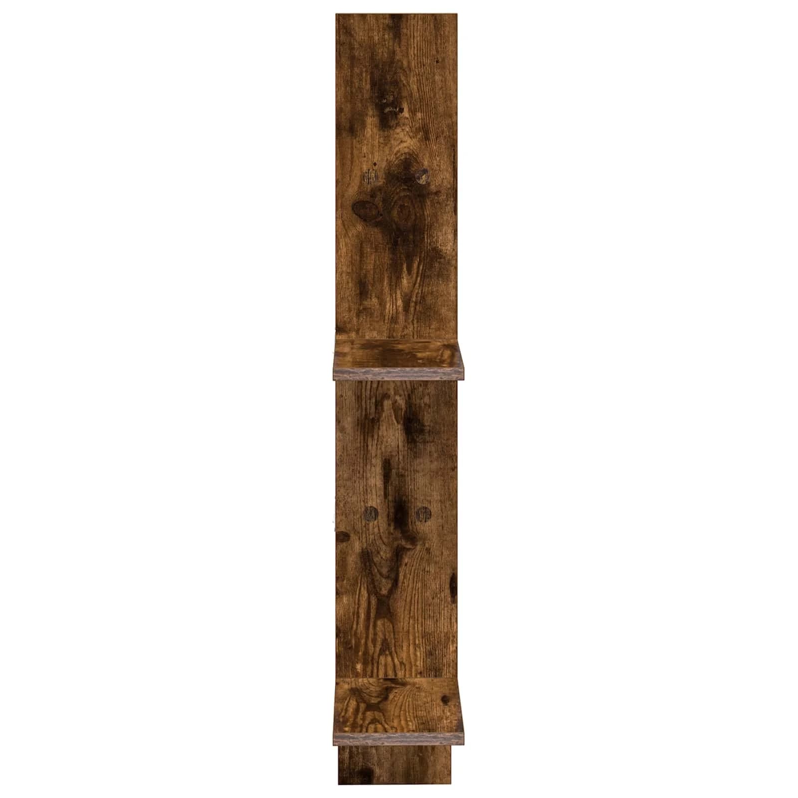 Stenska polica Dimljen hrast 61 x 15 x 102 cm Inženirski les - slika 5