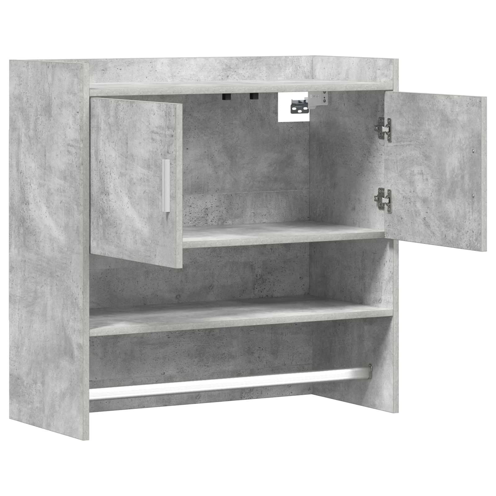 Stenska polica Montaža za steno Betonsko siva 80 x 36 x 80 cm - slika 4