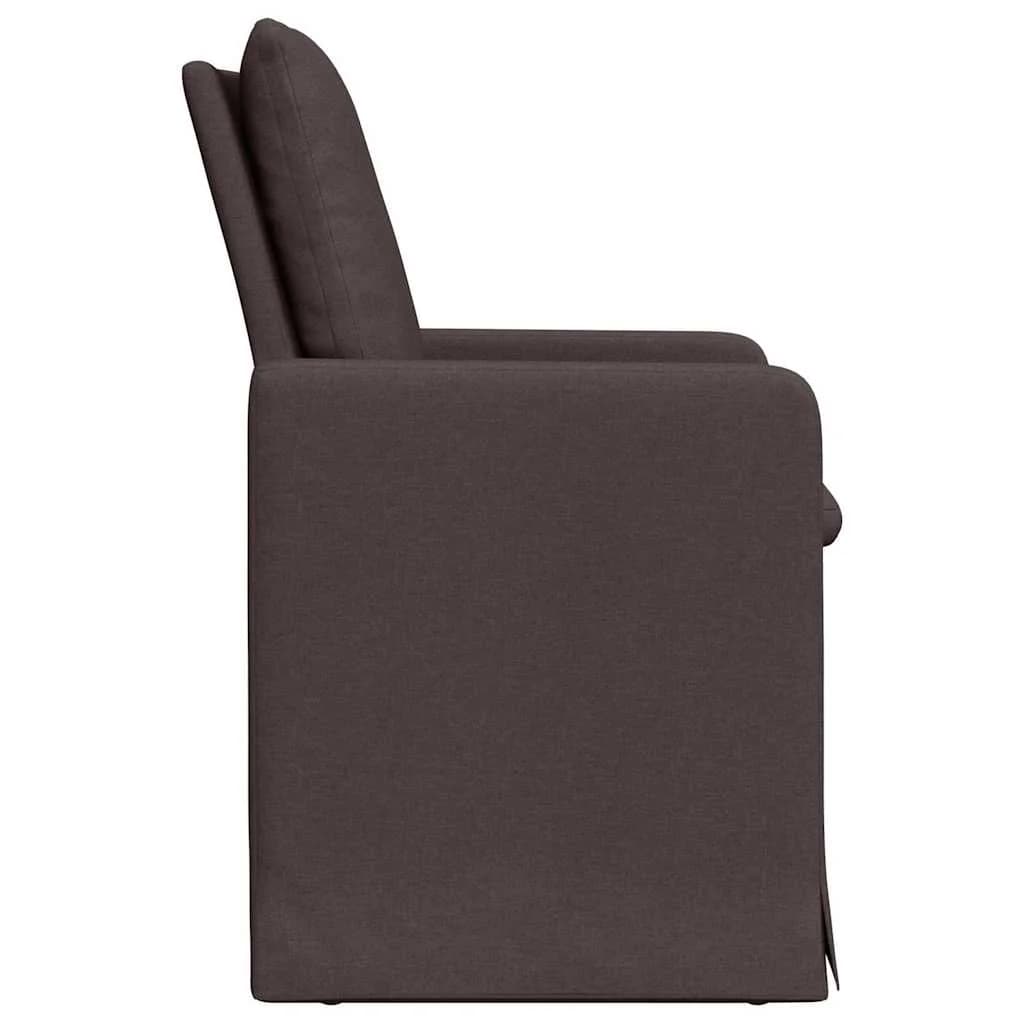Jedilni stoli 2 kos blago Temno rjava 57 x 67 x 98 cm - slika 5