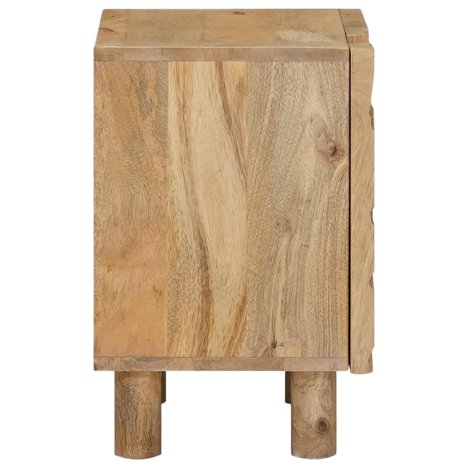 Ročno izdelana nočna omarica Teak rjava 40 x 30 x 45 cm - slika 6