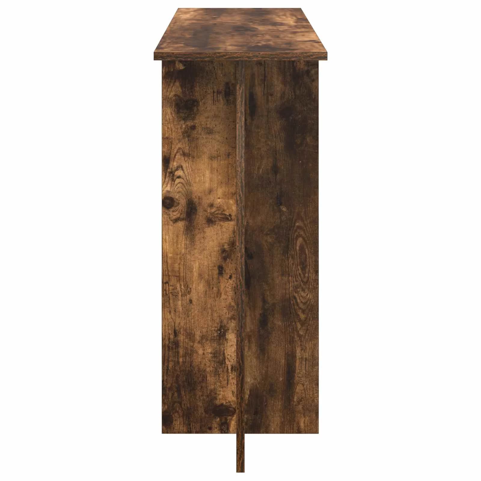 Konzolna miza Dimljeni Hrast 100 x 30 x 75 cm Inženirski les - slika 6