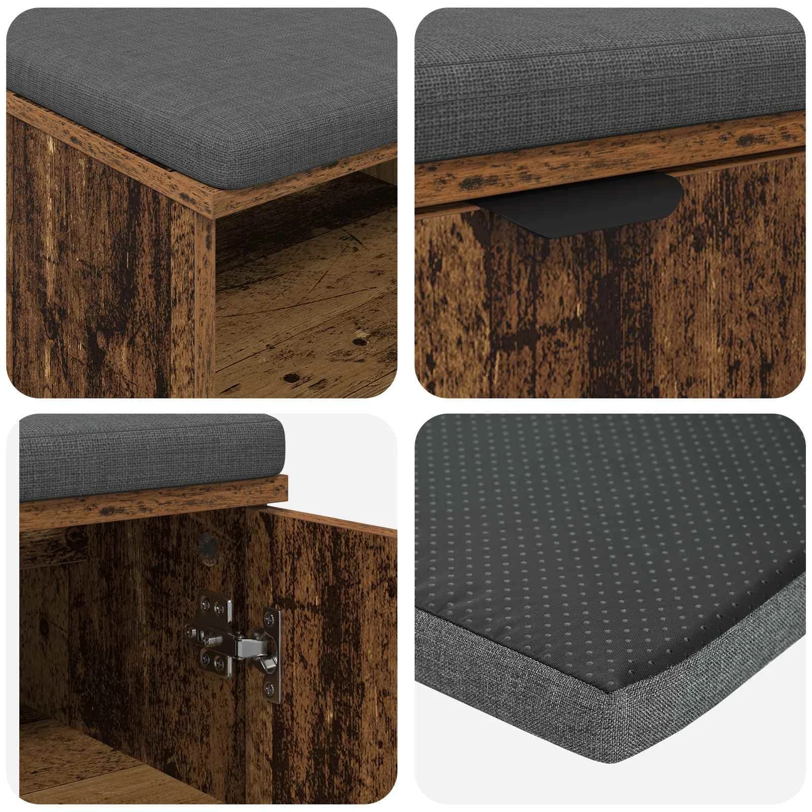 Haldna klop Star les 80 x 38 x 46 cm Oblikovan Les in Tkanina - slika 9