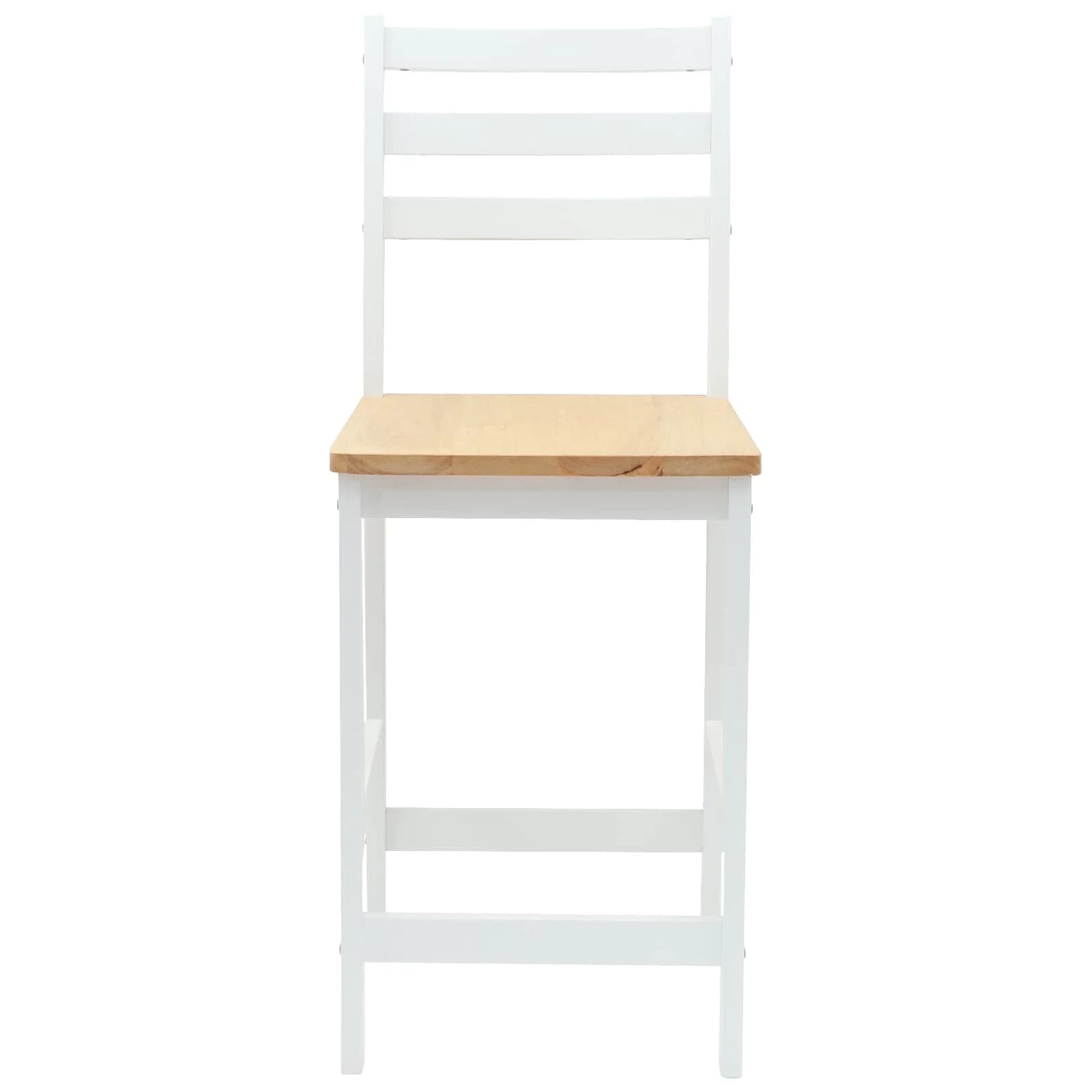 Jedilni stoli 2 kos Masivno gumovo les Bela 40 x 47,5 x 99,5 cm - slika 5