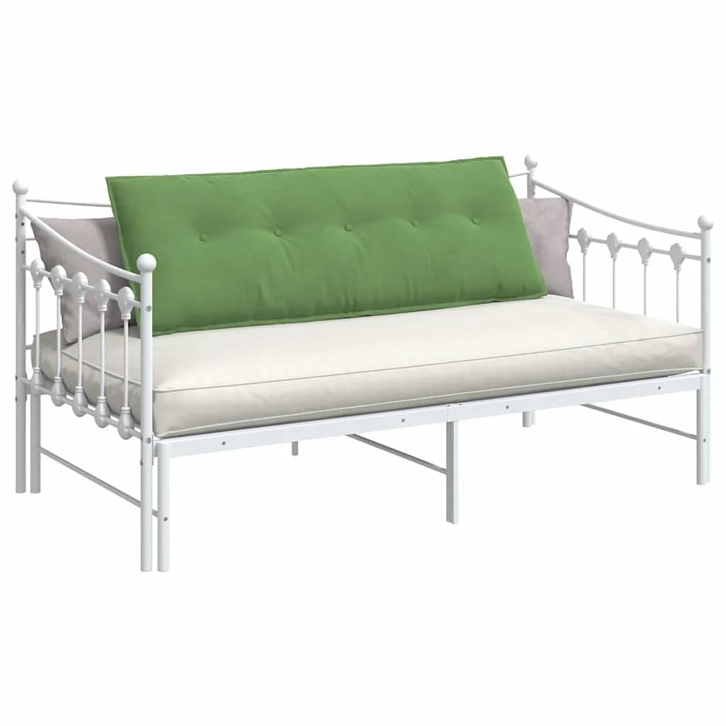 Poglavni vzglavnik Svetlo zelena 140 x 50 cm Žametna tkanina - slika 3