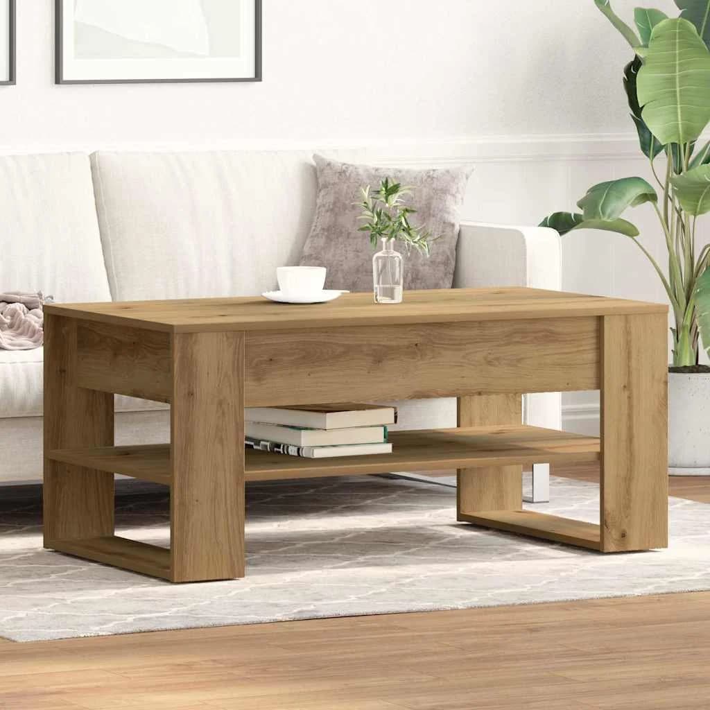 Klubska miza Umetni hrast 102 x 55 x 45 cm Inženirski les