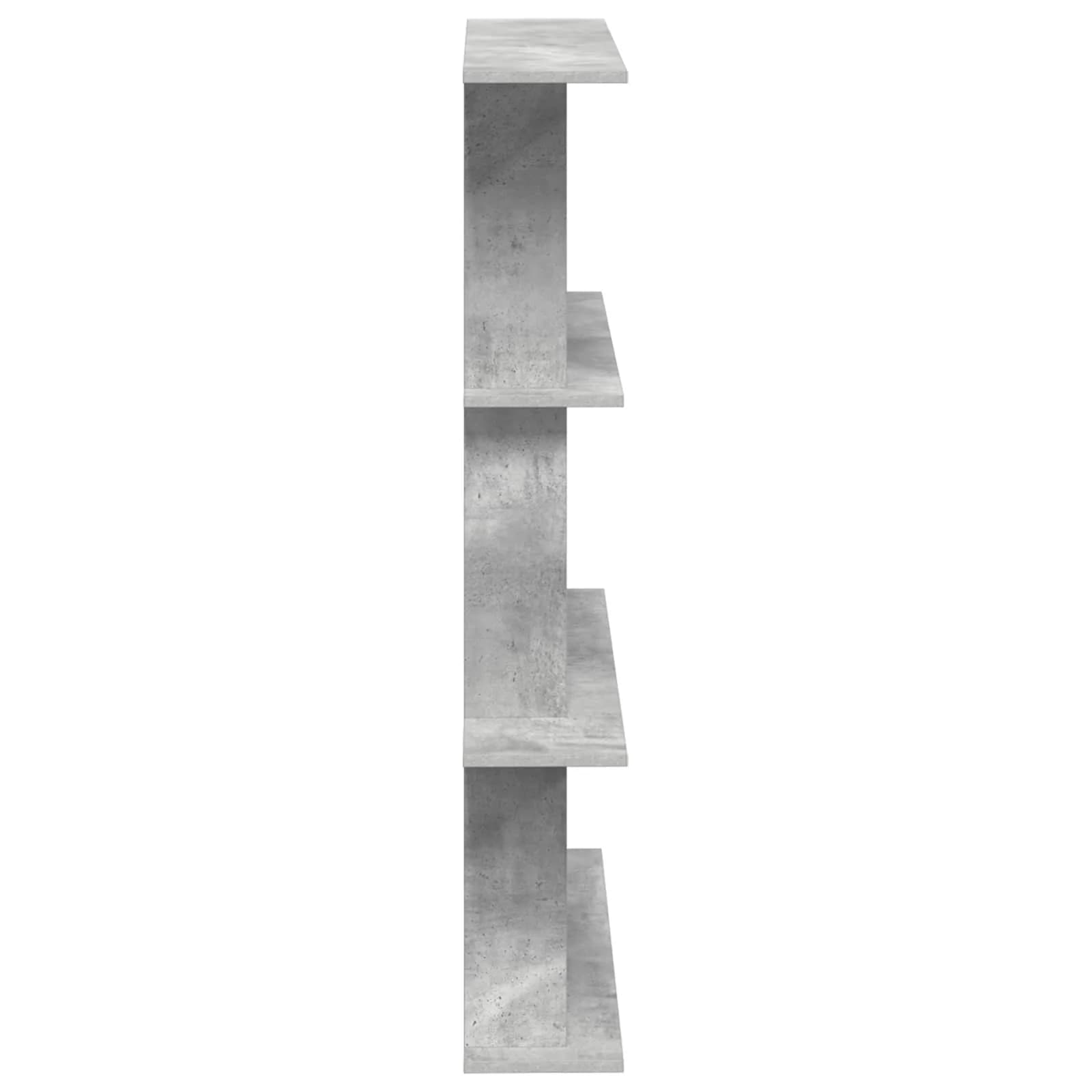 Stenska polica Betonsko siva 100 x 20 x 126 cm Inženirski les - slika 5