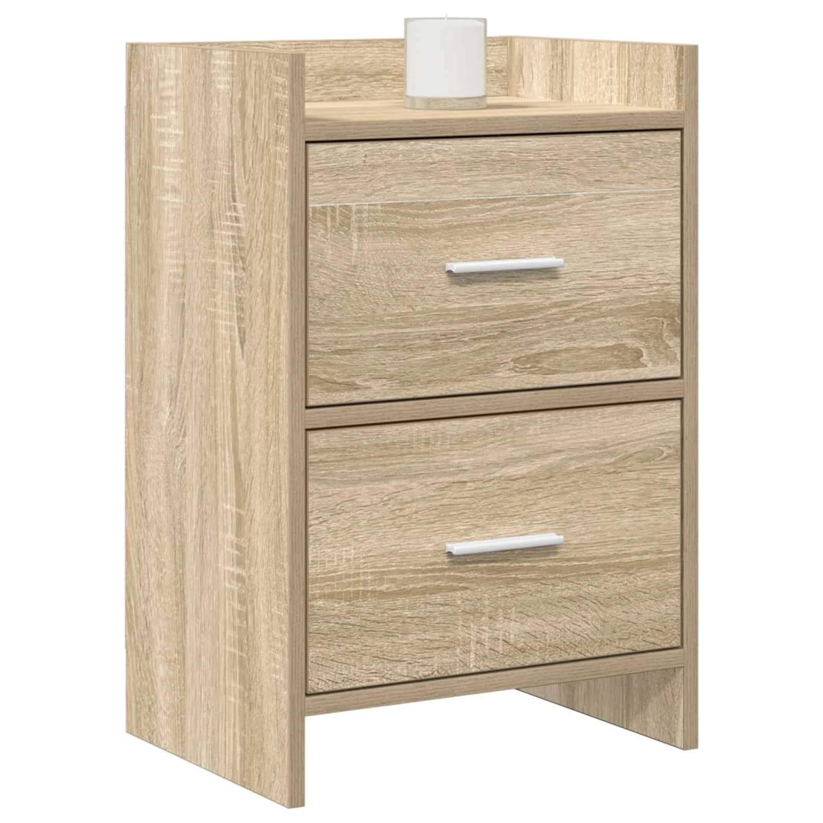 Posteljne mize Sonoma hrast 40 x 30 x 60 cm Inženirski les - slika 2