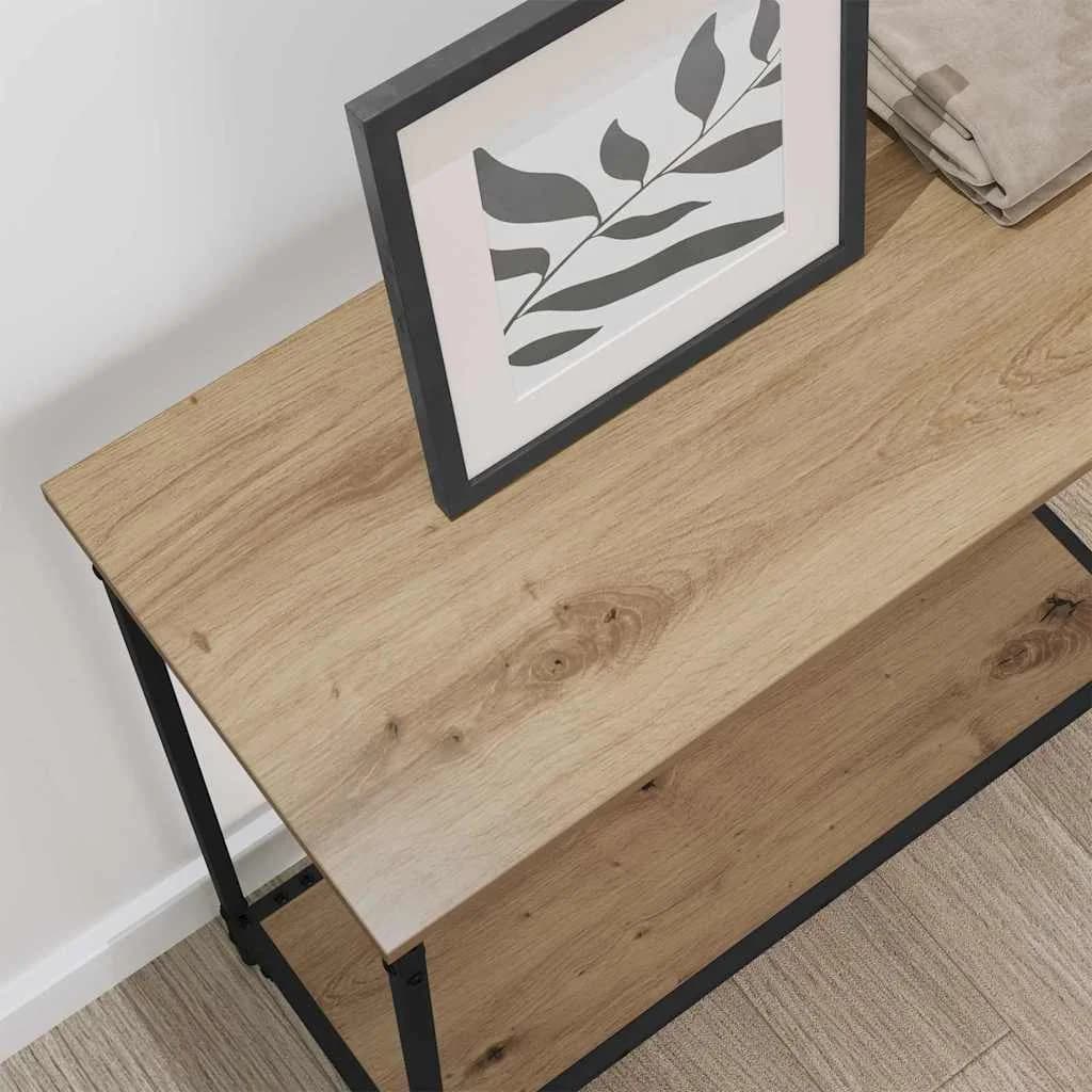Konzolna miza artisan hrast 75 x 30.5 x 75 cm Inženirski les - slika 4