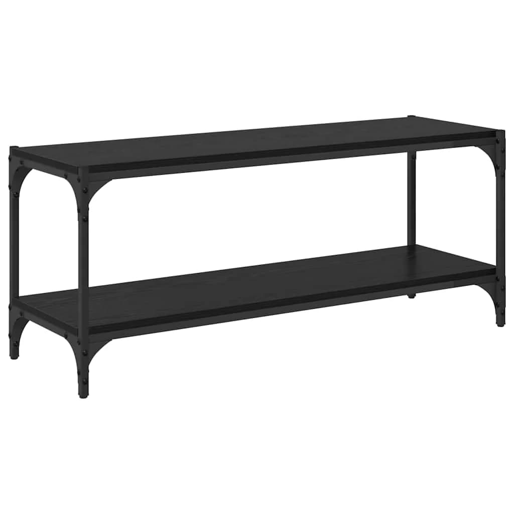 TV omarica Črna Orehovina 100x33x41cm Inženirski les in železo - slika 7