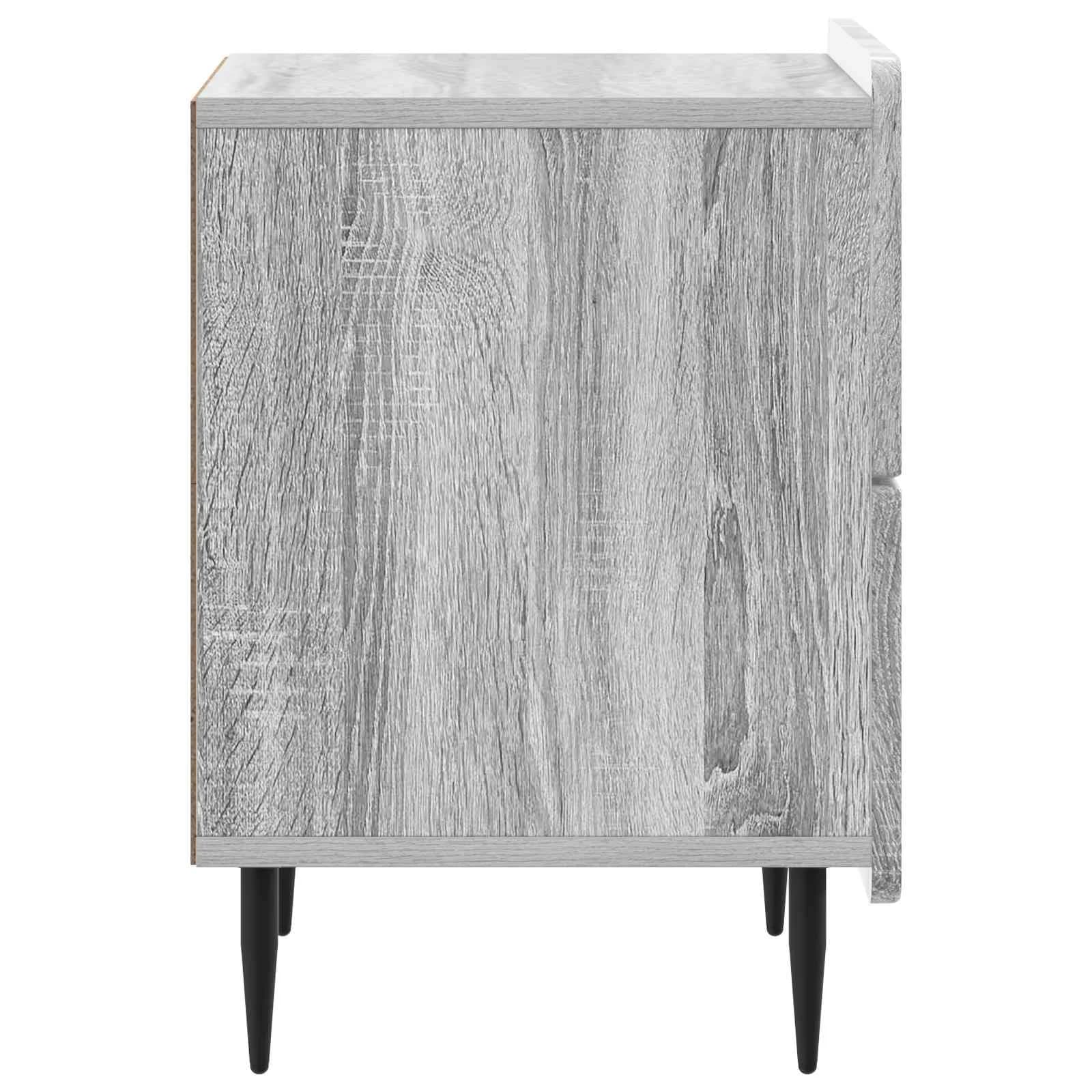 Nočna omarica 2 kos Siva Sonoma 43 x 34,5 x 49,5 cm - slika 8