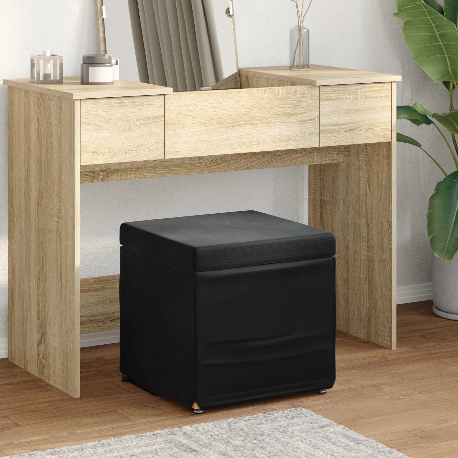 Stolica Črna 41 x 41 x 40 cm Samet in Umetno Leseno