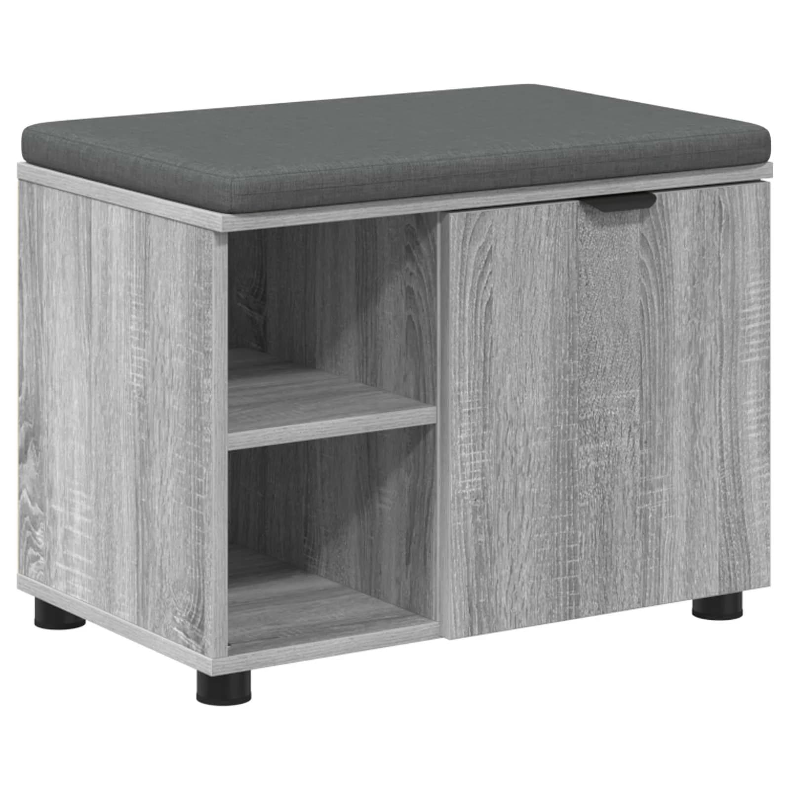Haldna klop z blazino s polico Siva Sonoma 60 x 38 x 46 cm - slika 2