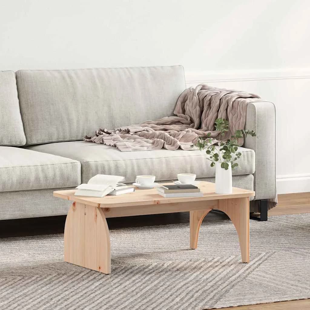 Klubska miza Naravna 80 x 50 x 31 cm Trdna borovina - slika 4