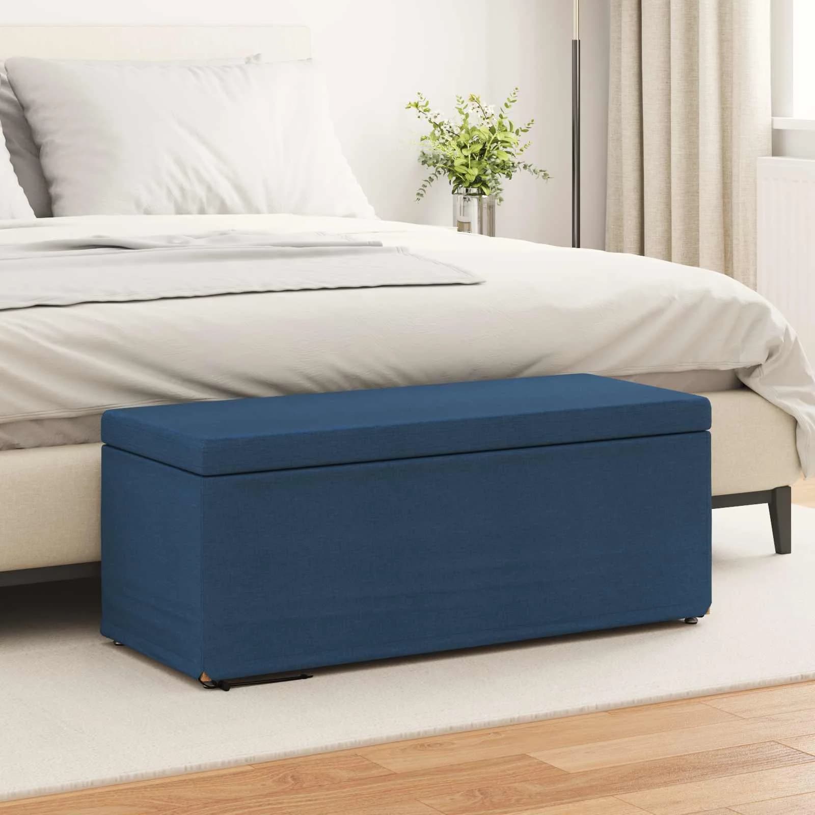 Stolica Modra 101 x 41 x 40 cm Tkanina in obdelano les