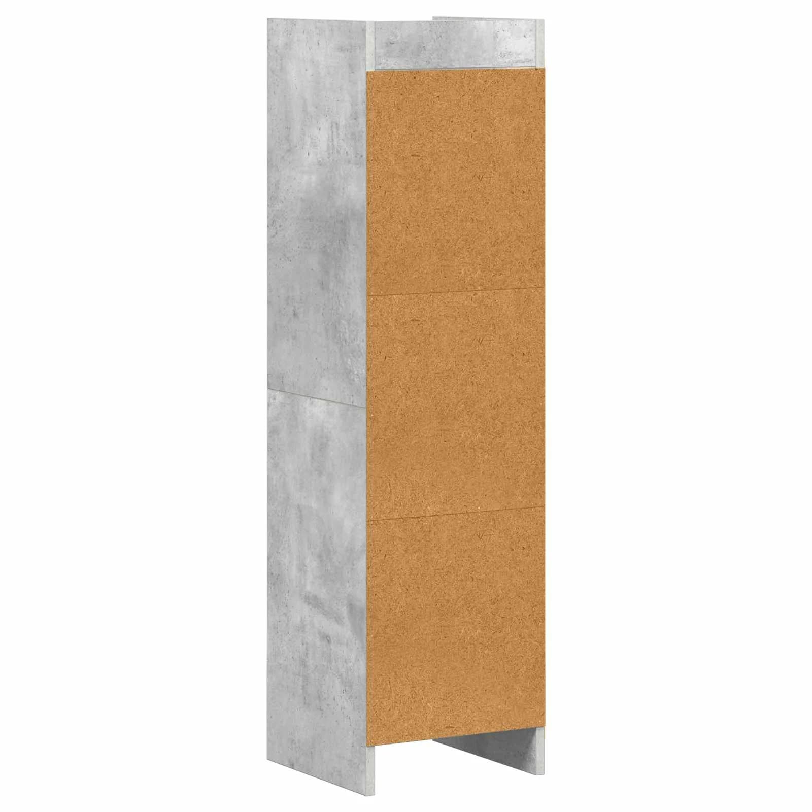 Knjižna omara Betonsko siva 30 x 30 x 111 cm Inženirski les - slika 6