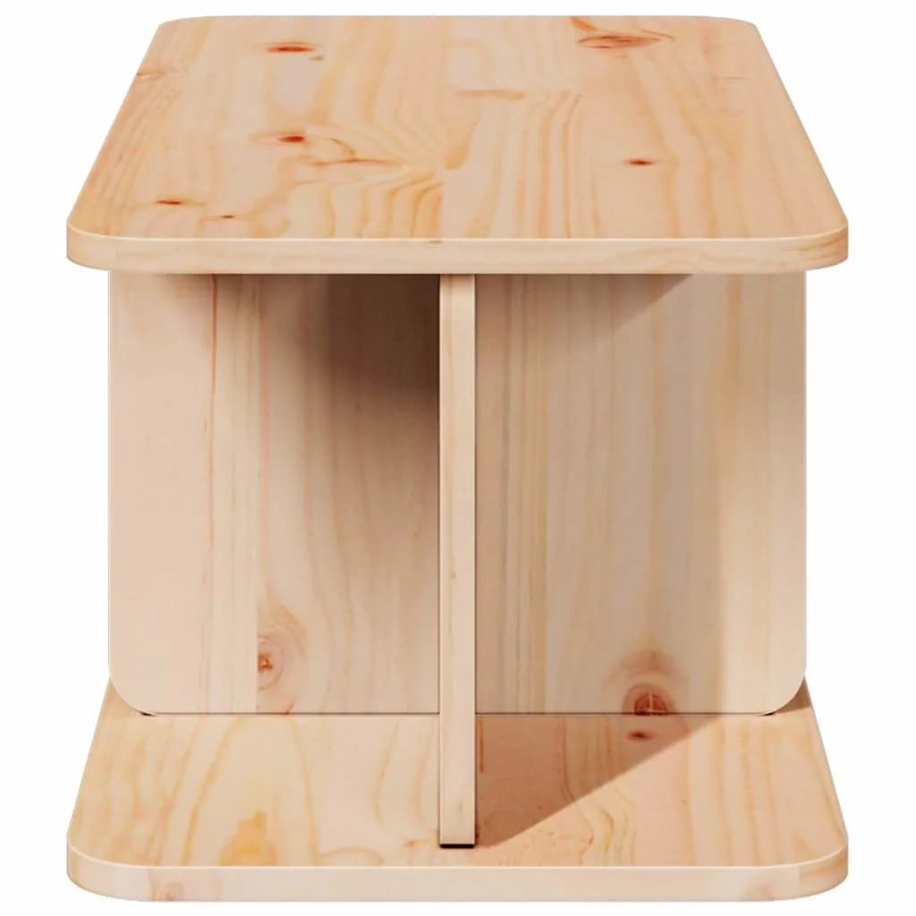 Klubska miza Naravna 80 x 39,5 x 33,5 cm Trdna borovina - slika 7