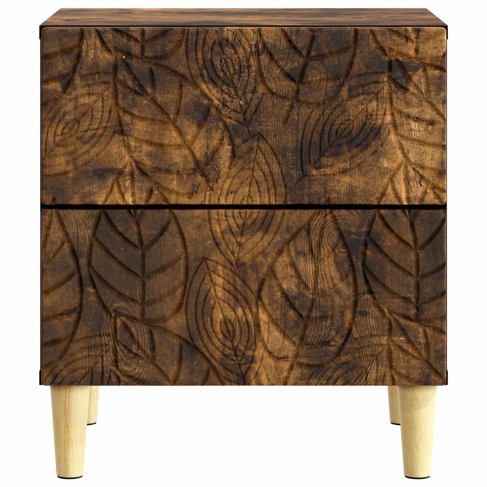 Nočna omarica 2 kos Dimljen hrast 43 x 34,5 x 48 cm - slika 6