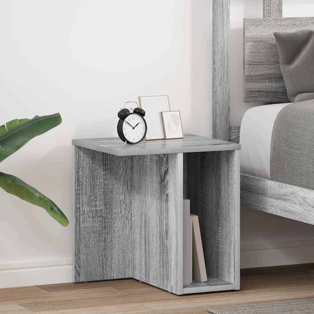 Stranska miza 2 kos Siva Sonoma 37 x 32 x 40 cm Inženirski les