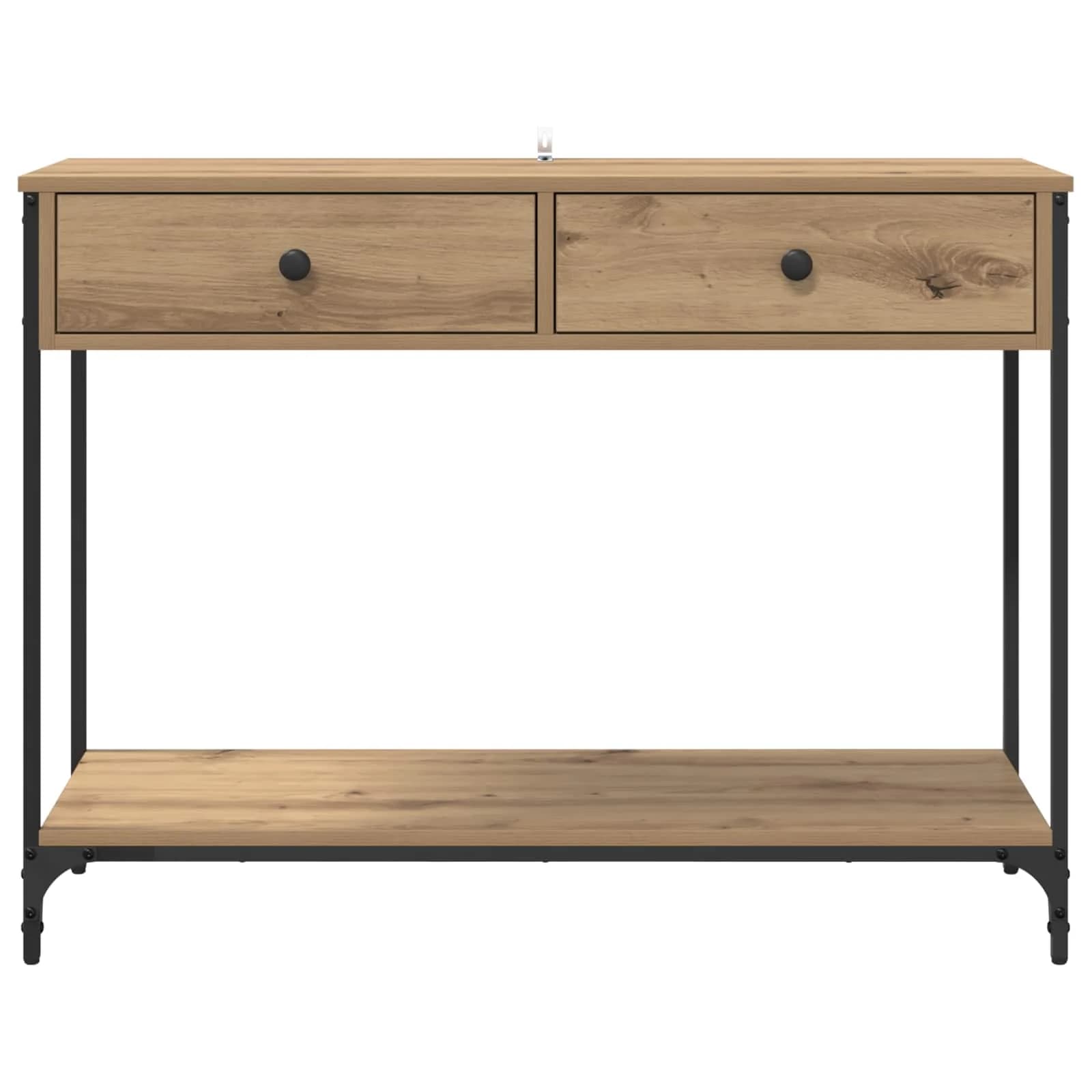 Konzolna miza Umetni hrast 100 x 34,5 x 75 cm Inženirski les - slika 6