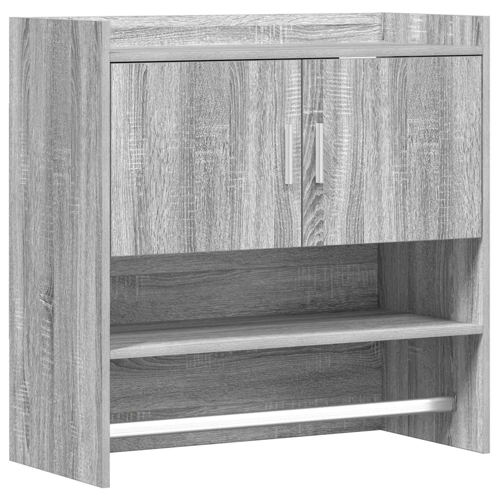 Stenska polica Montaža za steno Siva Sonoma 80 x 36 x 80 cm - slika 2