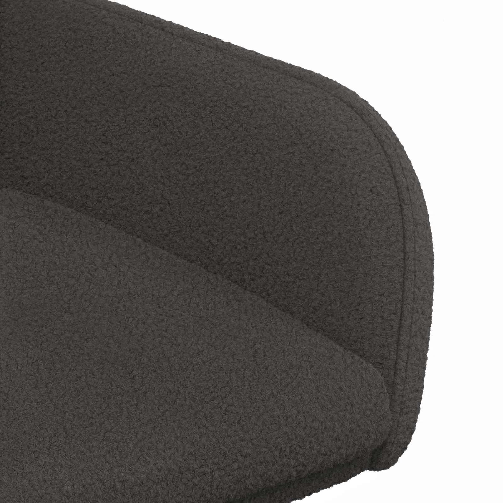 Jedilni stoli 2 kos Bouclé Temno siva 59 x 57 x 85 cm - slika 7