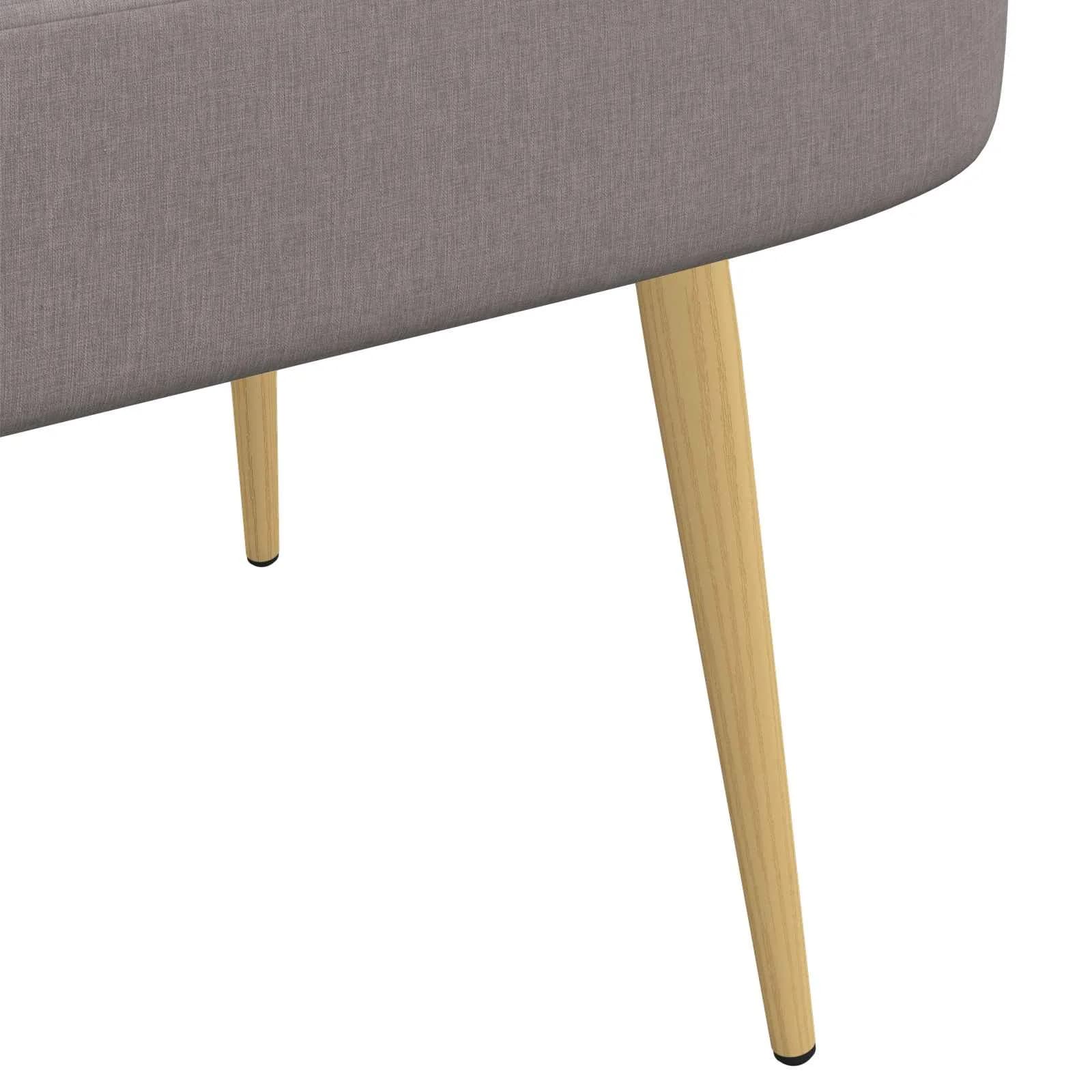 Oblazinjena klop z naslonom Taupe 110 x 60 x 76 cm Poliester - slika 6