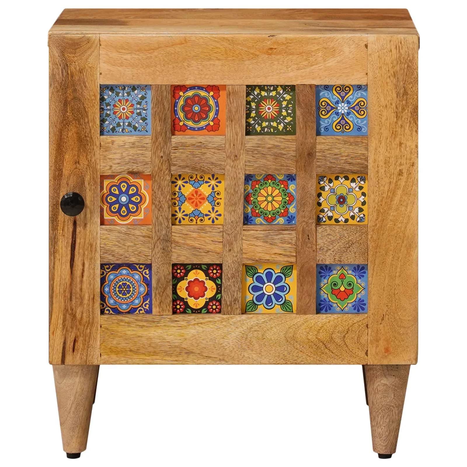 Nočna omarica Naravna 40 x 33,5 x 46 cm Masiven les manga - slika 3